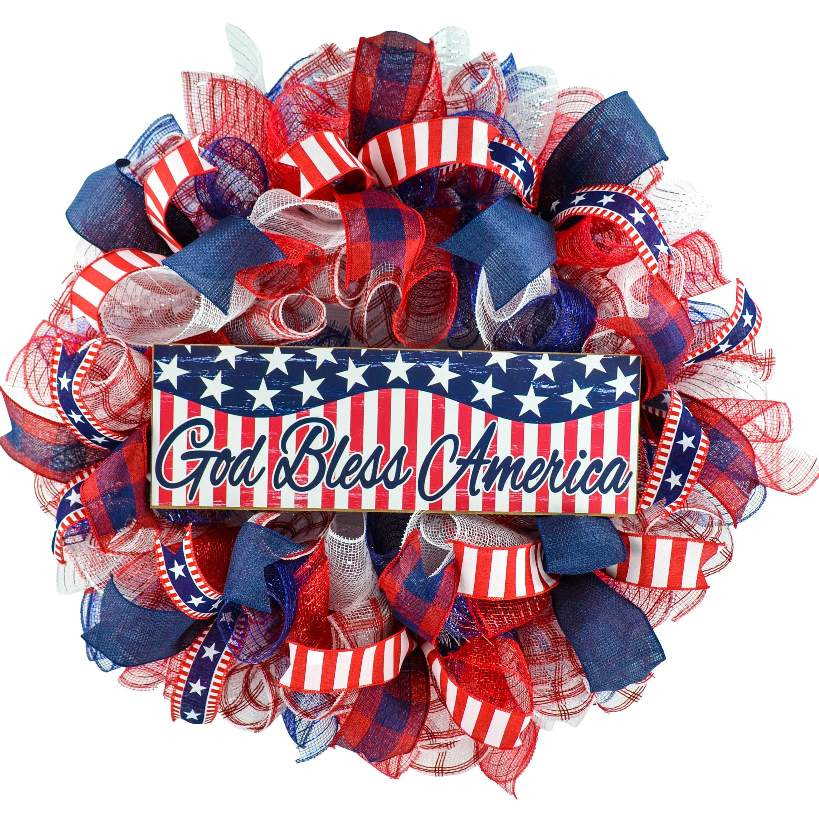 God Bless America fashion Wreath