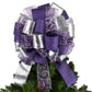 Non-traditional Christmas Mantle Garland, Purple and Silver Mesh Decor, Versatile Indoor/Outdoor Decoration