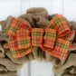 Fall Thanksgiving Add On Wreath Bow - Wreath Embellishment for Already Made Wreath - Farmhouse Extra