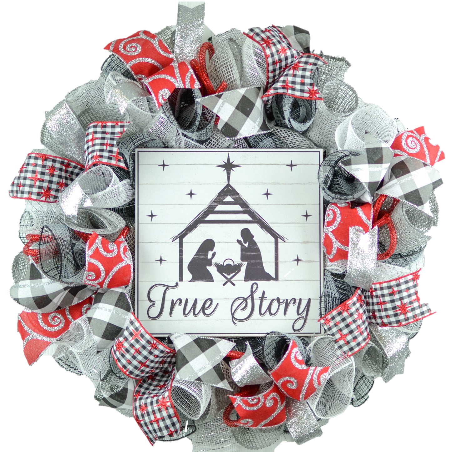 Jesus True Story Christmas Wreath - Religious Christmas Wreaths