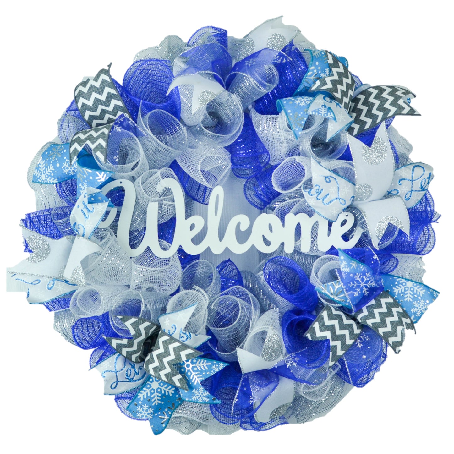 Winter Wreath | Hanukkah Wreath | Winter Mesh Wreath