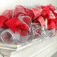 Christmas Garland for Staircase or Mantle - Mantel Decor - Red Silver