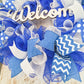 Royal Blue Welcome Wreath - Everyday Mother's Day Gift