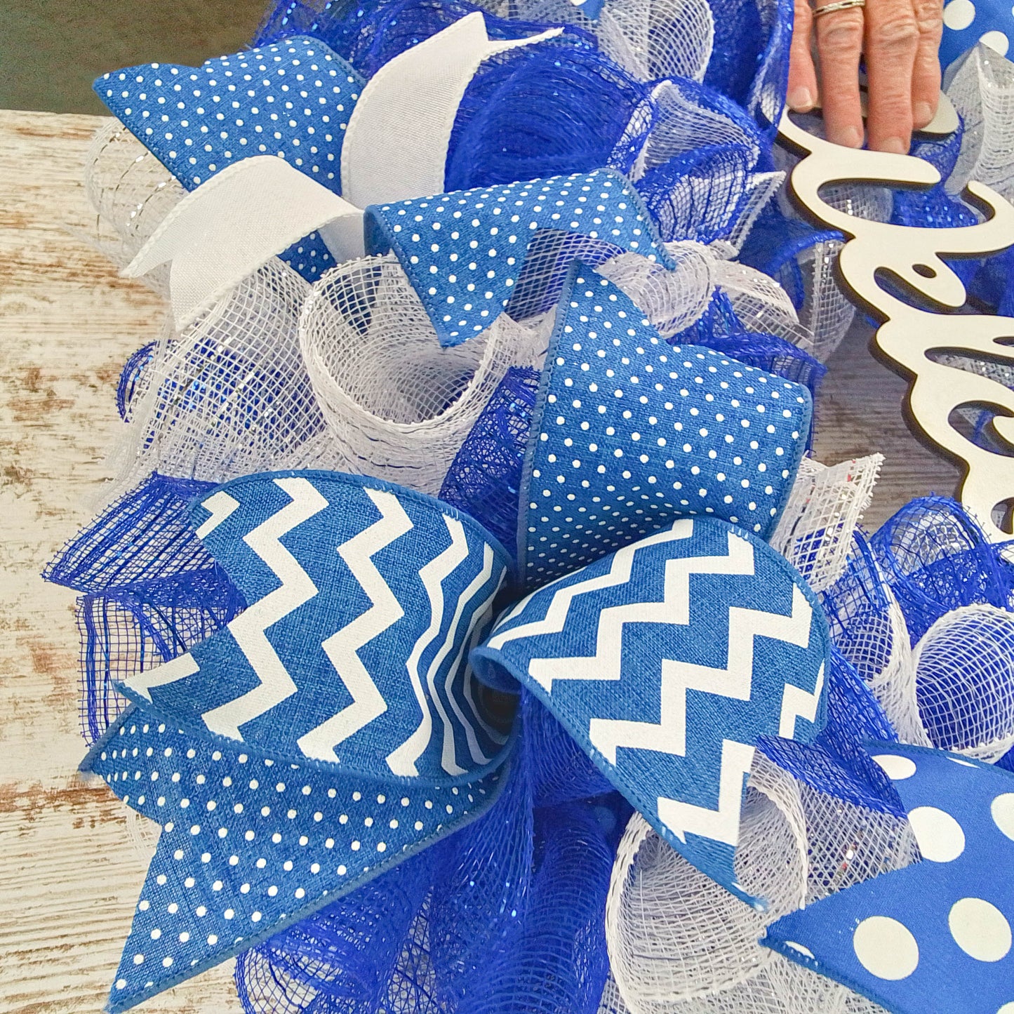 Royal Blue Welcome Wreath - Everyday Mother's Day Gift