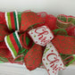 Christmas Fireplace Decor, Xmas Garland : Red Lime White