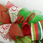 Christmas Fireplace Decor, Xmas Garland : Red Lime White