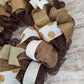 Brown Burlap Wreath, Year-Round Home Decor, Welcome Sign Optional