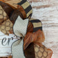 Gather Here Wreath | Fall Mesh Door Wreath | Thanksgiving Brown Ivory Black