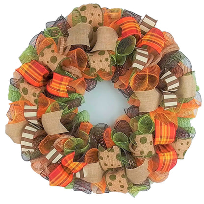 Welcome Fall | Fall Welcome Wreath | Thanksgiving Deco Mesh Wreath