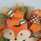 Fall Wreath | Fox Wreath | Give Thanks Fall Decor | Thanksgiving Wreath