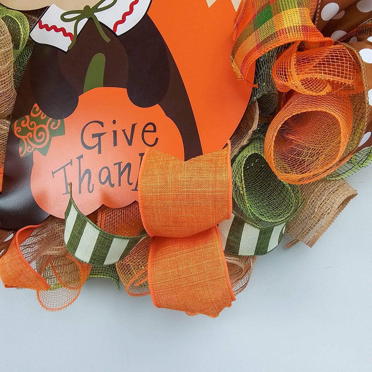 Fall Wreath | Fox Wreath | Give Thanks Fall Decor | Thanksgiving Wreath