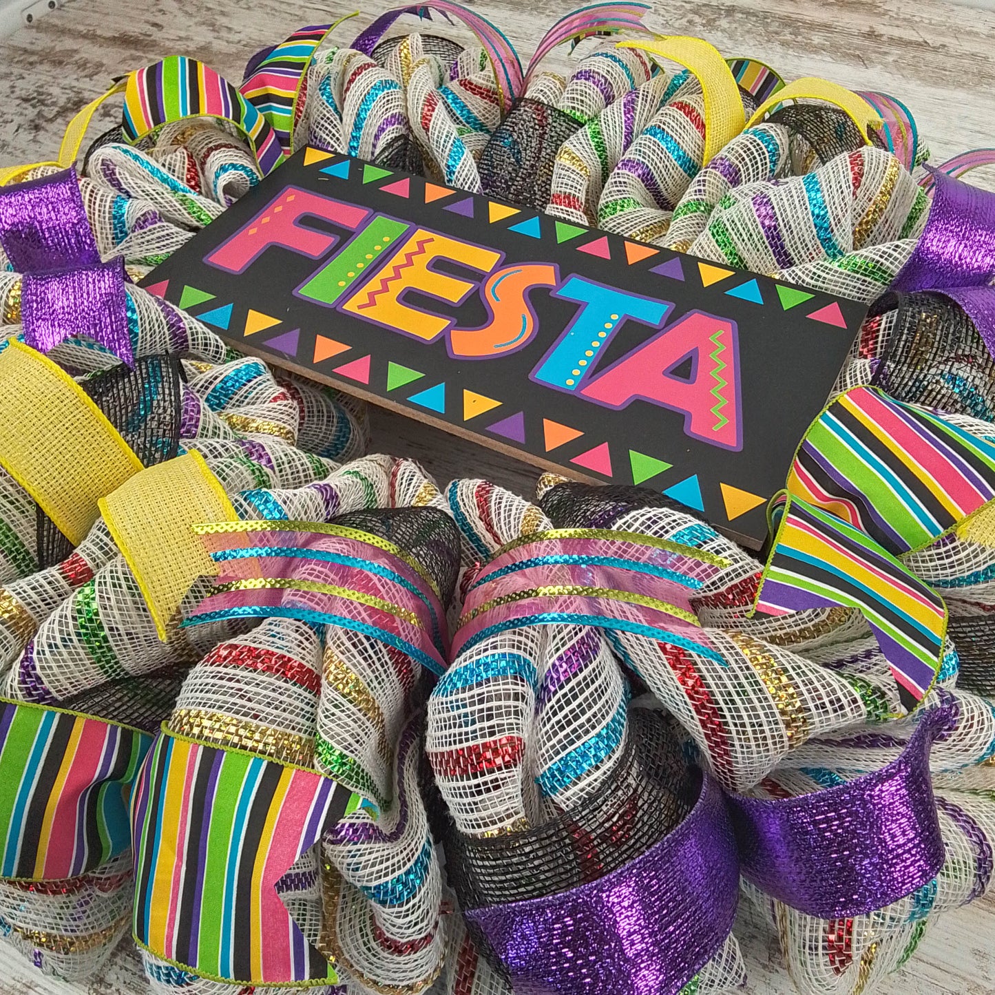 Fiesta Wreath for Front Door - Mexican Holiday Decor