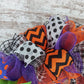 Halloween Wreaths | Deco Mesh Outdoor Front Door Wreath; Black White Purple Orange Lime Green : H2