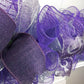 Non-traditional Christmas Mantle Garland, Purple and Silver Mesh Decor, Versatile Indoor/Outdoor Decoration