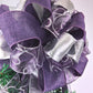 Purple and Silver Christmas Tree Topper Bow