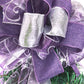 Purple and Silver Christmas Tree Topper Bow