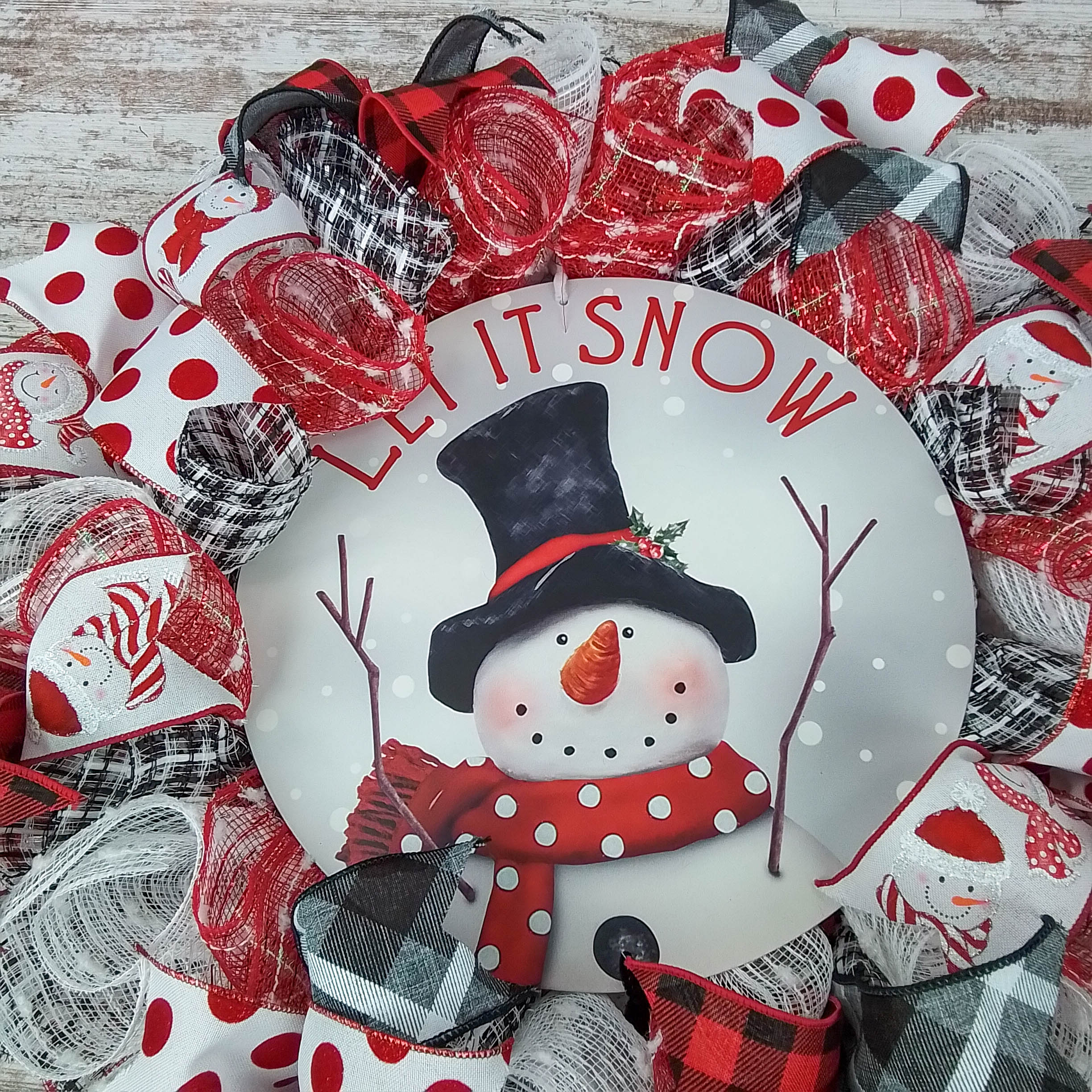 Let it Snow Snowman Wreath Free wreath storage shops bag!