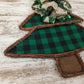 Christmas Tree Door Hanger, Buffalo Plaid Green Black