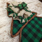 Christmas Tree Door Hanger, Buffalo Plaid Green Black