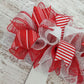 Elf Christmas Skirt Mesh Front Door Wreath | Red White Candy Cane Stripe