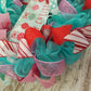 Pink Christmas Wreaths - Non Traditional Wreath Ideas - Christmas Turquoise Decor - Red Blue Xmas