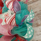 Pink Christmas Wreaths - Non Traditional Wreath Ideas - Christmas Turquoise Decor - Red Blue Xmas