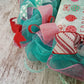 Pink Christmas Wreaths - Non Traditional Wreath Ideas - Christmas Turquoise Decor - Red Blue Xmas