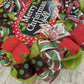 Merry Christmas Wreath | Merry Christmas Y'all | Mesh Front Door Wreath | Red Green White Black