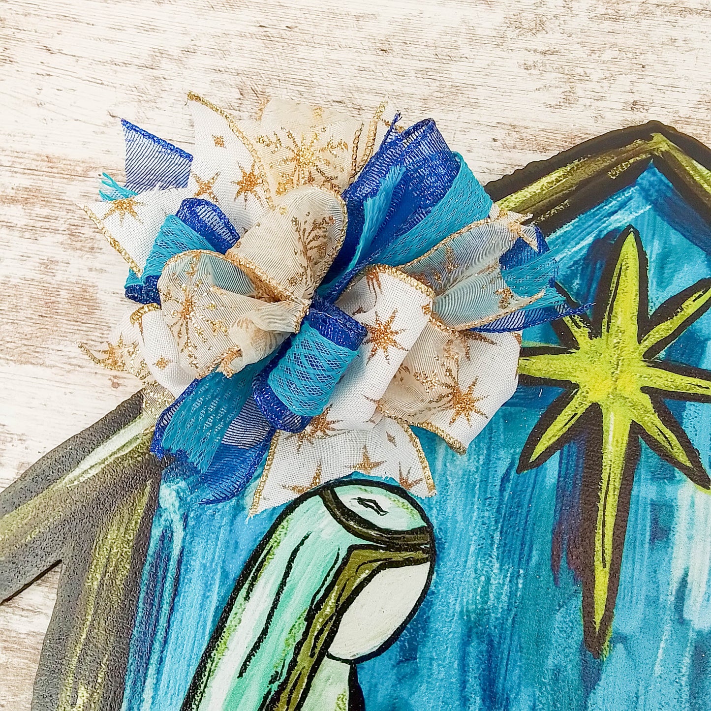 Nativity Hand Drawn Door Hanger, Church Christmas Decorations, Perfect Preacher Gift