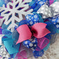 Enchanting Snowflake Winter Wreath - Blue, Silver, Pink, and White - Winter Door Decor