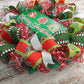 Ugly Christmas Sweater Wreath - Xmas Mesh Door Decor - Holiday Decorations - Red White Emerald Green