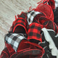 Winter Wreath - Buffalo Plaid Snowflake Christmas Mesh Outdoor Front Door Wreath