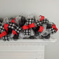 Christmas Garland for Staircase or Mantel Decor - Red, Black, and White