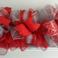 Christmas Garland for Staircase or Mantle - Mantel Decor - Red Silver