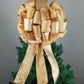 Gold Bows for Christmas Trees | Solid Gold Bow | Tree Bow with Tails