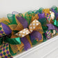 Mardi Gras Garland for Staircase or Mantle - Mantel Decor - Purple Gold Green MG1