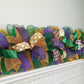 Mardi Gras Garland for Staircase or Mantle - Mantel Decor - Purple Gold Green MG1