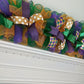 Mardi Gras Garland for Staircase or Mantle - Mantel Decor - Purple Gold Green MG1