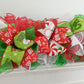 Red and Lime Christmas Tree Bow Topper | Santa Present Bow