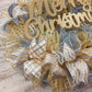 Silver Gold and Ivory Christmas Wreath : TB7