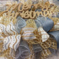 Silver Gold and Ivory Christmas Wreath : TB7