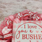 Burlap Valentine Wreath - Valentine's Day I Love You a Bushel and a Peck