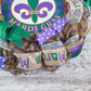 Mardi Gras Wreath - Gold Fat Tuesday Mesh Front Door Decor