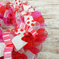 Valentine's Day Mesh Door Wreath | Red Pink White