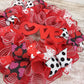 Love Valentines Wreath, Valentine's Day Decor, Red White Black Door Decorations