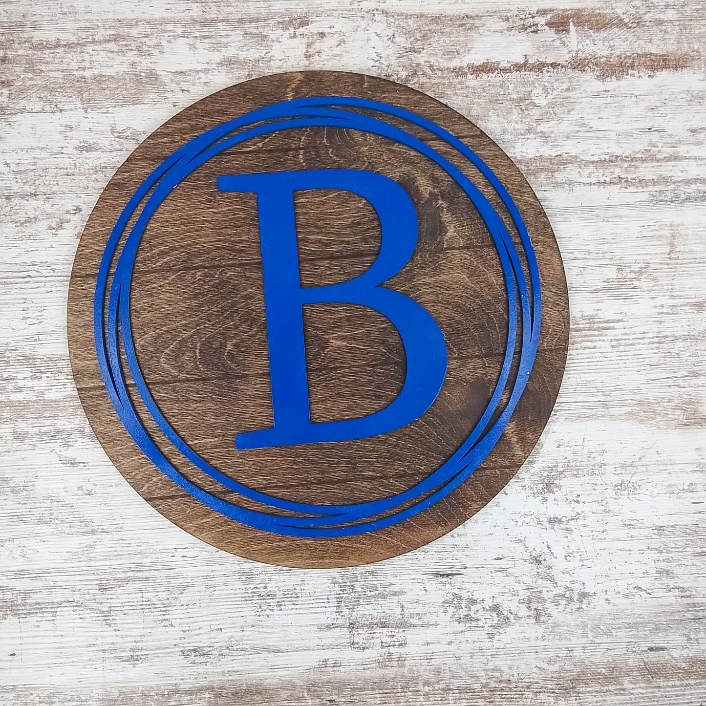 Personalized Door Hanger, Rustic Birch Wood Monogram, Customizable Letter Decor