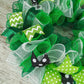 St. Patricks Mesh Door Wreath | Saint Patrick's Green Black White