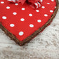 Heart Grapevine Wreath - Polka Dot Door Hanger - Valentines Front Door Decor - Oversized Bow Swiss Dot Door Decorations; Red, White