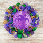 Louisiana-inspired Wreath for Mardi Gras - Celebrate Fat Tuesday Decor - Vibrant Purple and Green Door Accessories