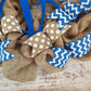 Personalized Burlap Wreath, Monogrammed Door Decor, Rustic Home Accent